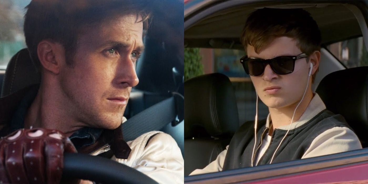 Split image of the Driver in Drive and Baby in Baby Driver