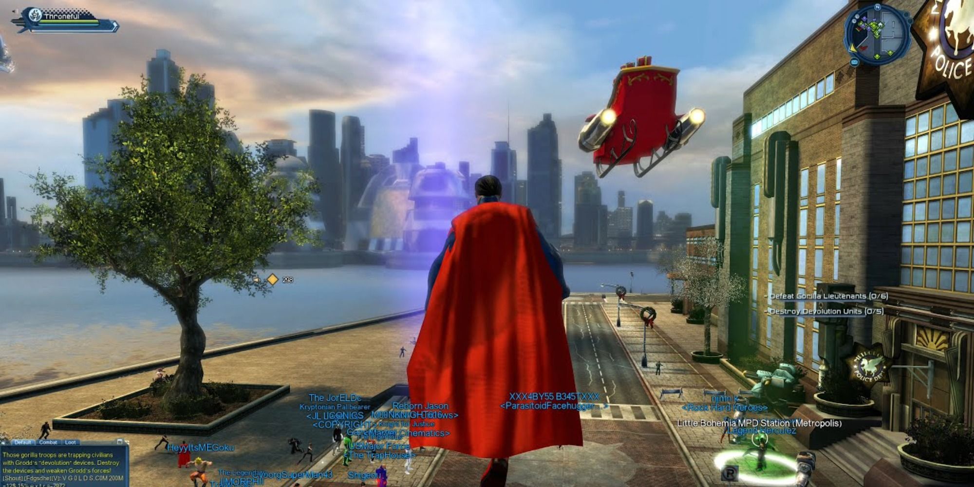 A superhero in the DC Universe Online videogame