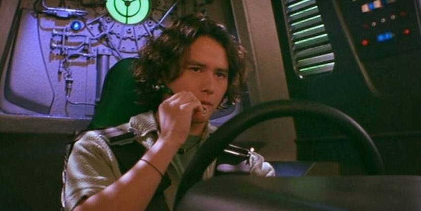 Second Black Power Ranger Adam Park in a screen shot from Power Rangers Turbo
