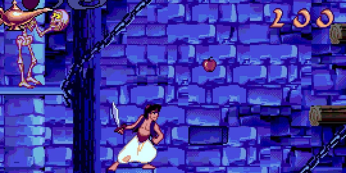 Aladdin with his sword in his Sega video game Disney's Aladdin.