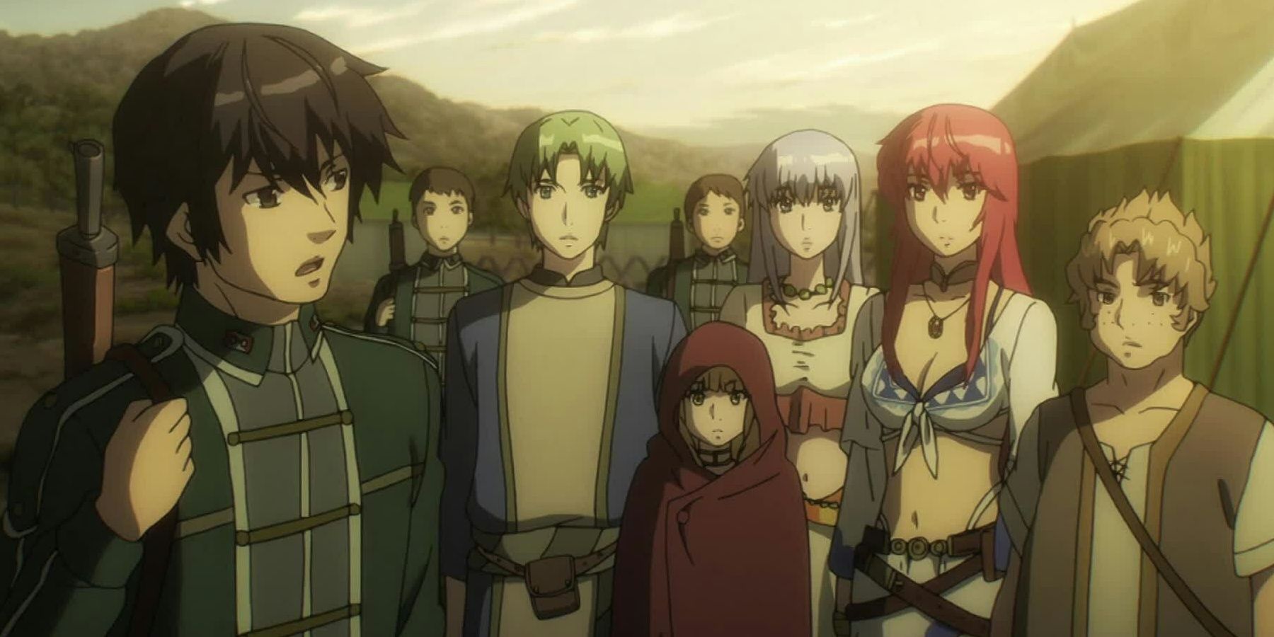The cast of characters featured in the Alderamin on the Sky anime.