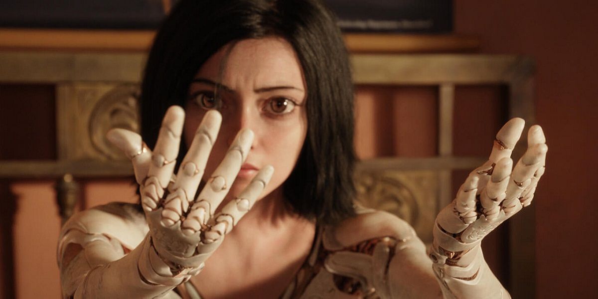 Alita Observing Her New Cyborg Hands
