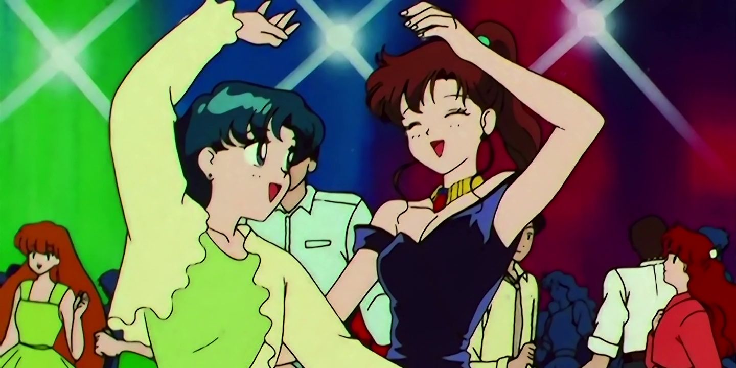 Ami and Makoto dance in Sailor Moon episode 147