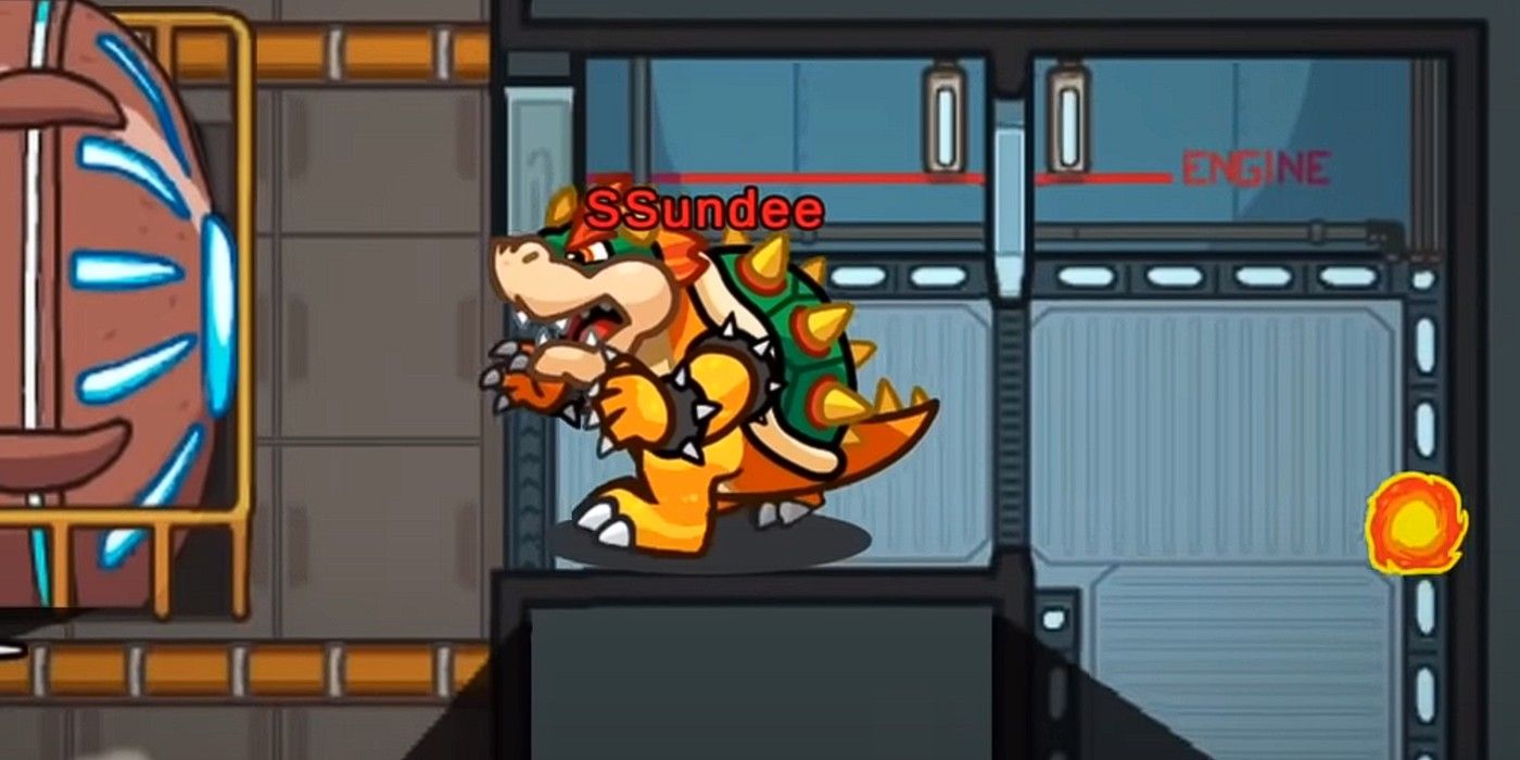 Bowser in the Mario v Bowser Mod for Among Us