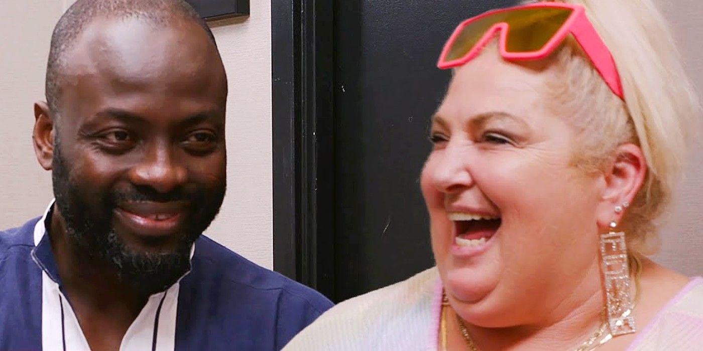 90 Day Fiance star Angela Deem laughing with Doctor Michael Obeng