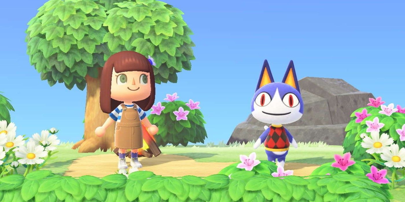 A player talks to Rover for May Day in Animal Crossing: New Horizons