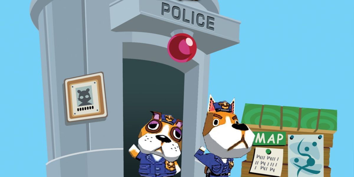 Example of Permanent Structure in Animal Crossing with Japanese style police koban.
