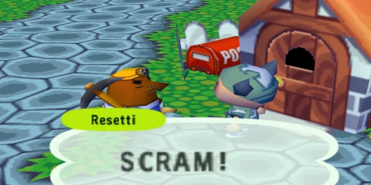 Resetti screaming, Animal Crossing GCN