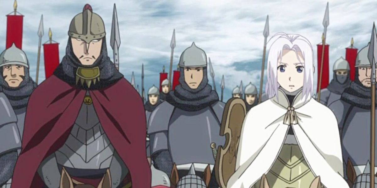 Prince Arslan alongside his soldiers in Arslan Senki.