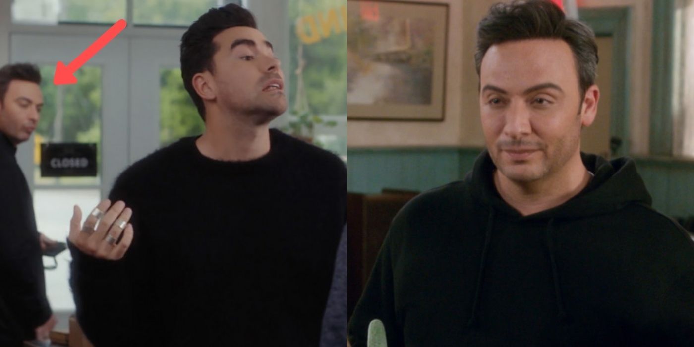 Antonio is spotted in the background of Rose Apothecary on Schitt's Creek