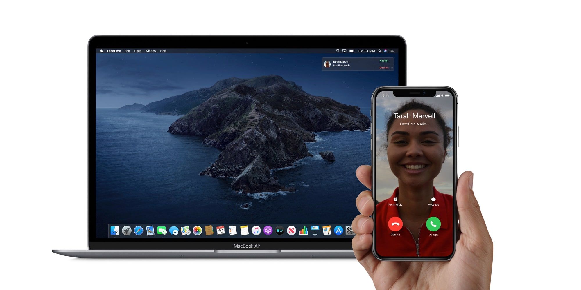 Apple MacBook And iPhone Phone Call FaceTime
