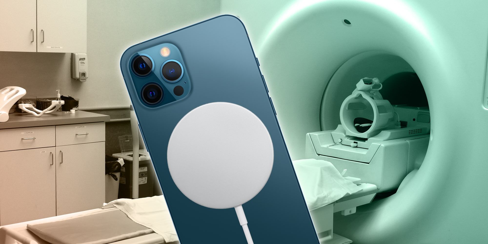 Apple iPhone 12 MagSafe Charging Over MRI Medical Room