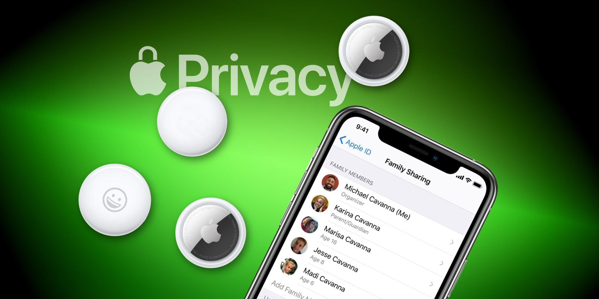 Apple iPhone Family Sharing Privacy And AirTags