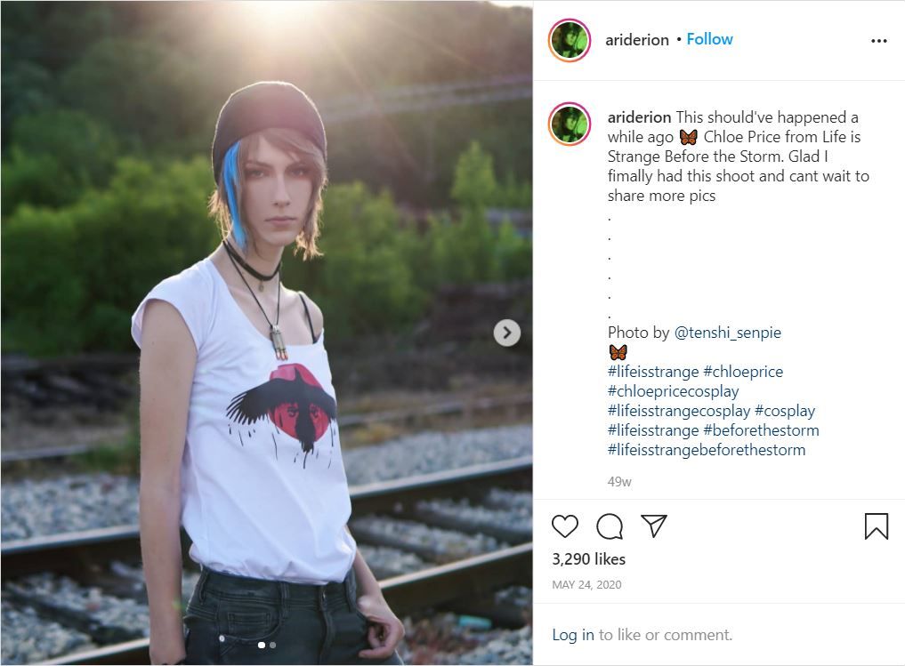 Chloe Pierce cosplay by Instagram user Ariderion.