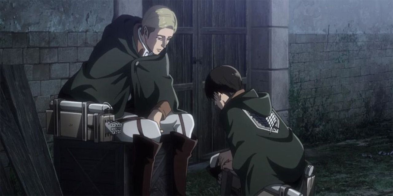 Erwin and Levi talking.