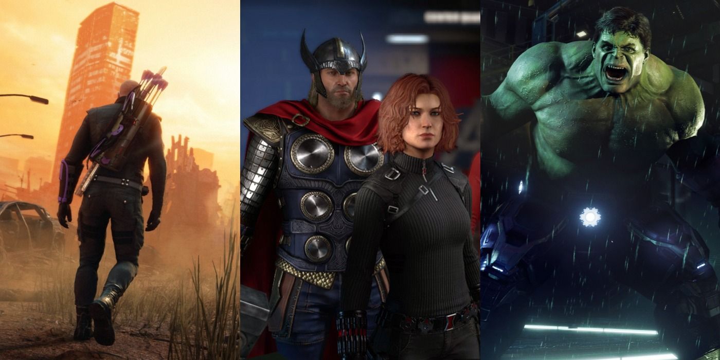 Various Avengers in Marvel video game, including Hulk
