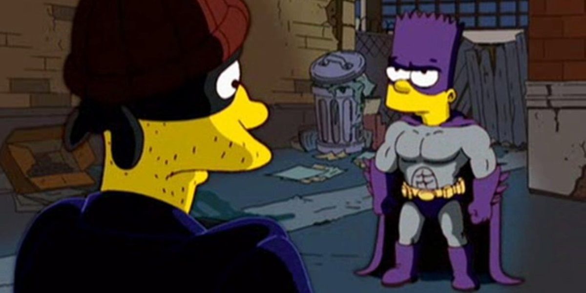 Bart as Bartman in The Simpsons