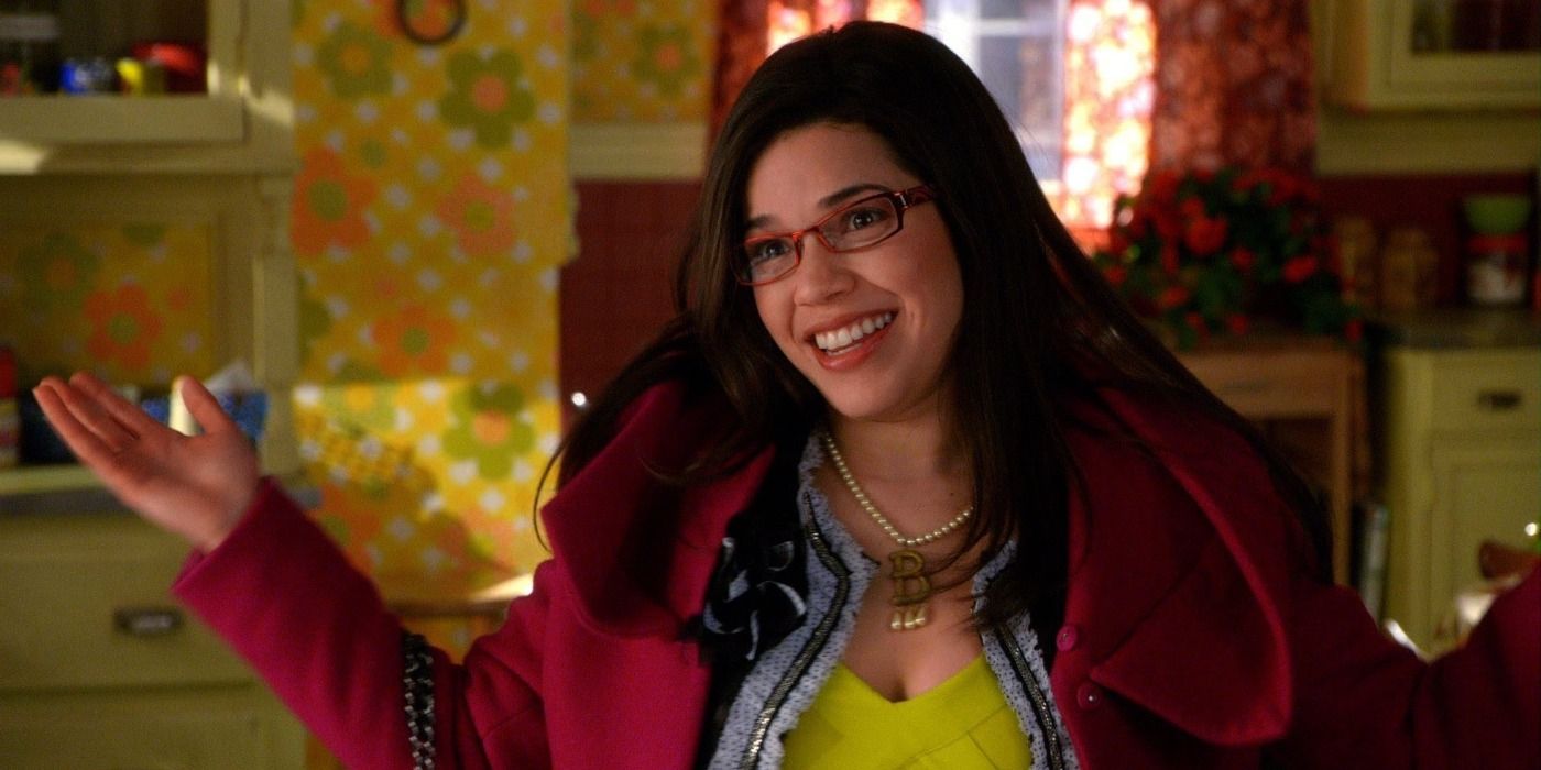 Betty Suarez smiling with no braces in season 4 of Ugly Betty