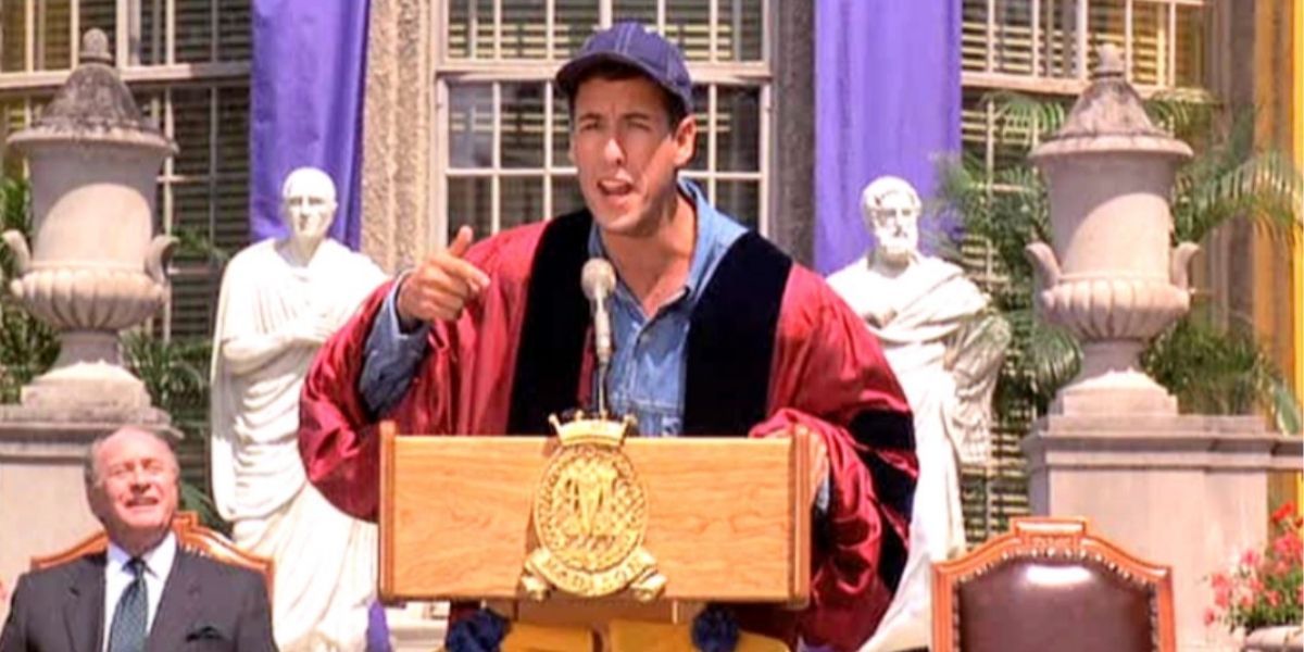Adam Sandler as Billy Madison giving his graduation speech