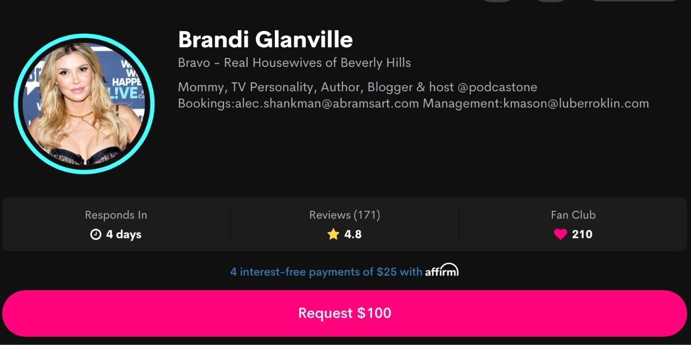 Brandi Glanville's Cameo Profile on RHOBH