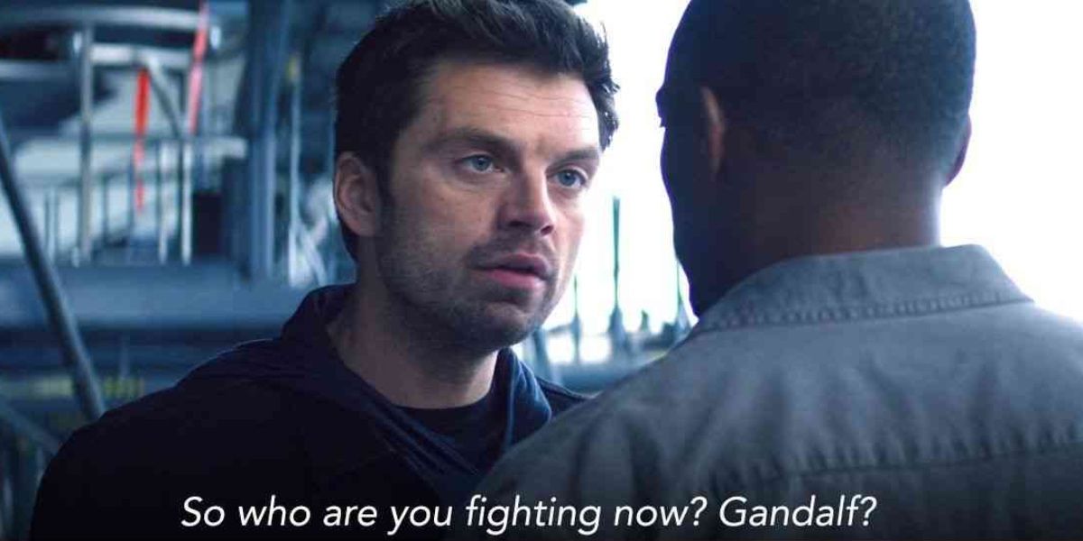 Bucky talking about Gandalf in The Falcon and The Winter Soldier