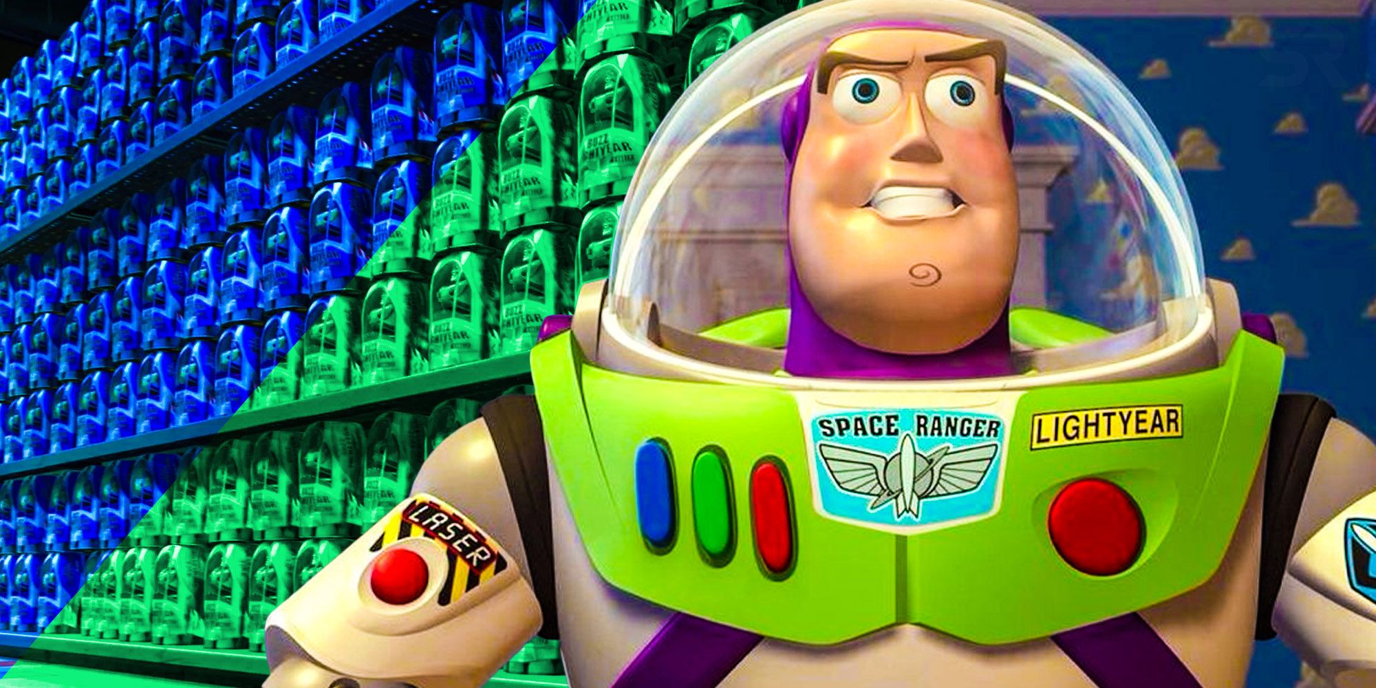Buzz lightyear toy story why does he freeze despite not knowing he is a toy