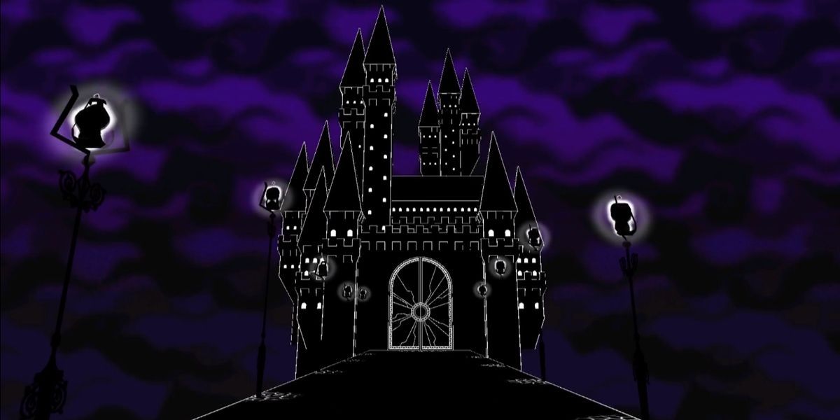 Castle Bleck as seen in Super Paper Mario