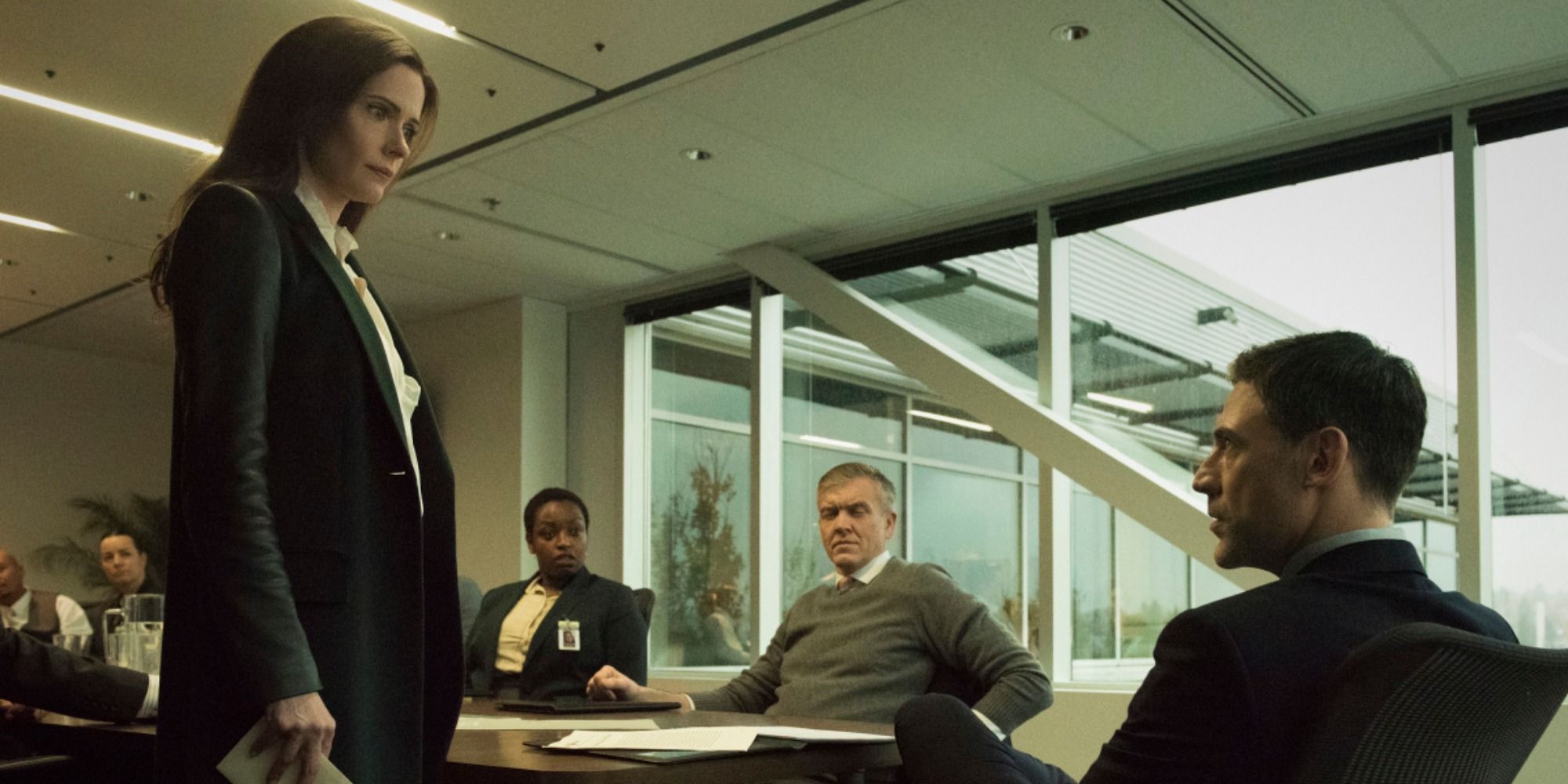 Lois standing up to Morgan Edge.