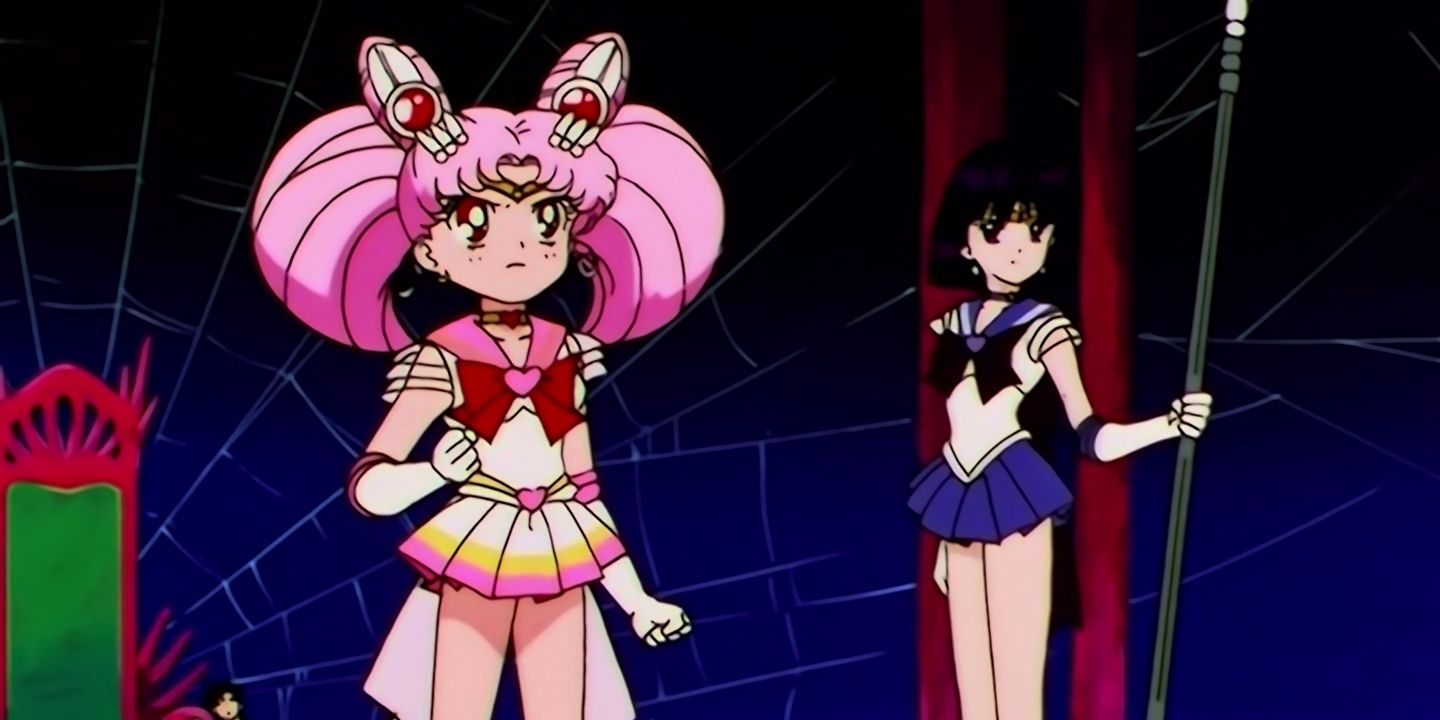 Chibimoon and Saturn in episode 171 of Sailor Moon