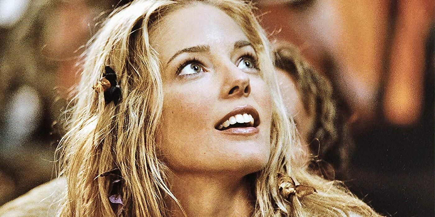 Christina Moore looks up and smiles