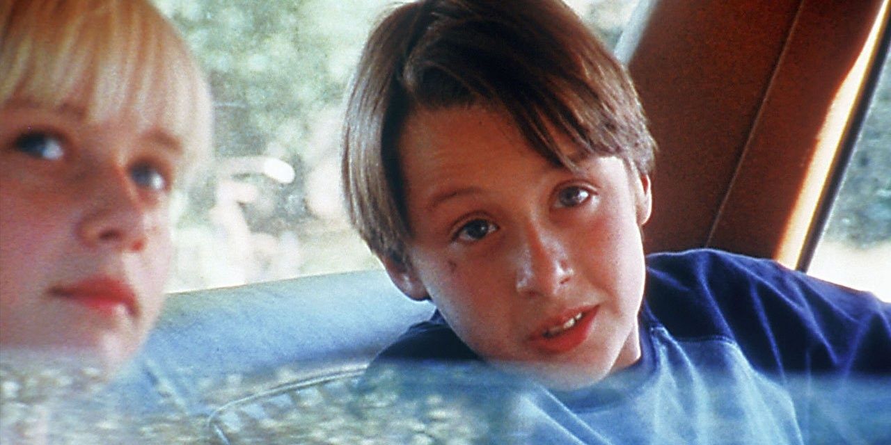 Close-up of Rory Culkin in a car in Mean Creek