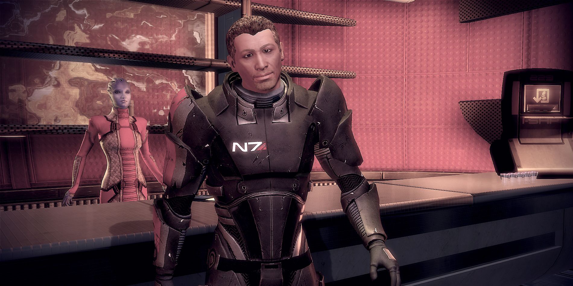 Conrad Verner pretends to by Alliance N7 rank in Mass Effect