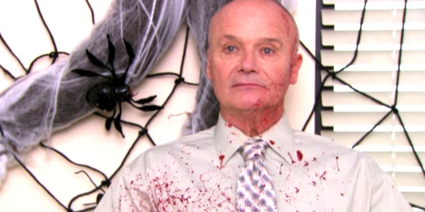 Creed Bratton covered in blood in The Office