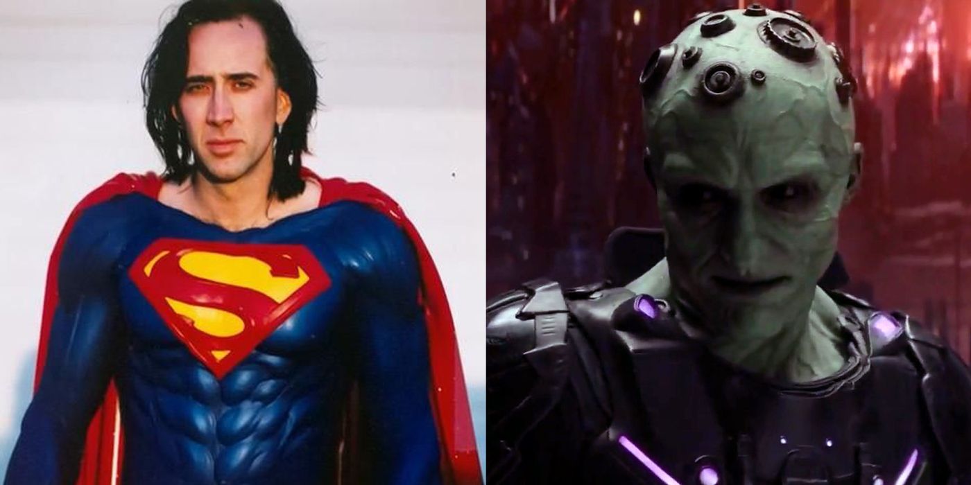 Nicolas Cage as Superman, and Brainiac from Krypton