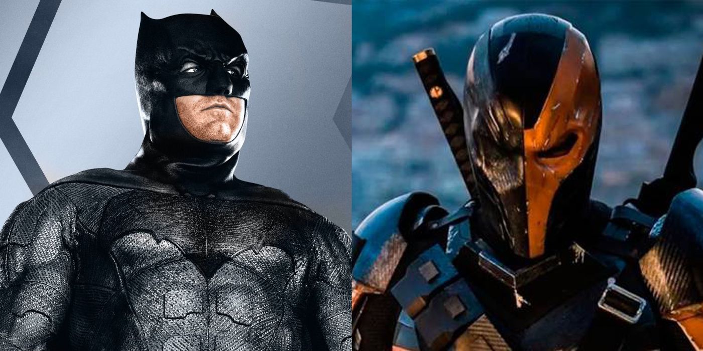 Ben Affleck's Batman and Joe Manganiello's Deathstroke from Justice League