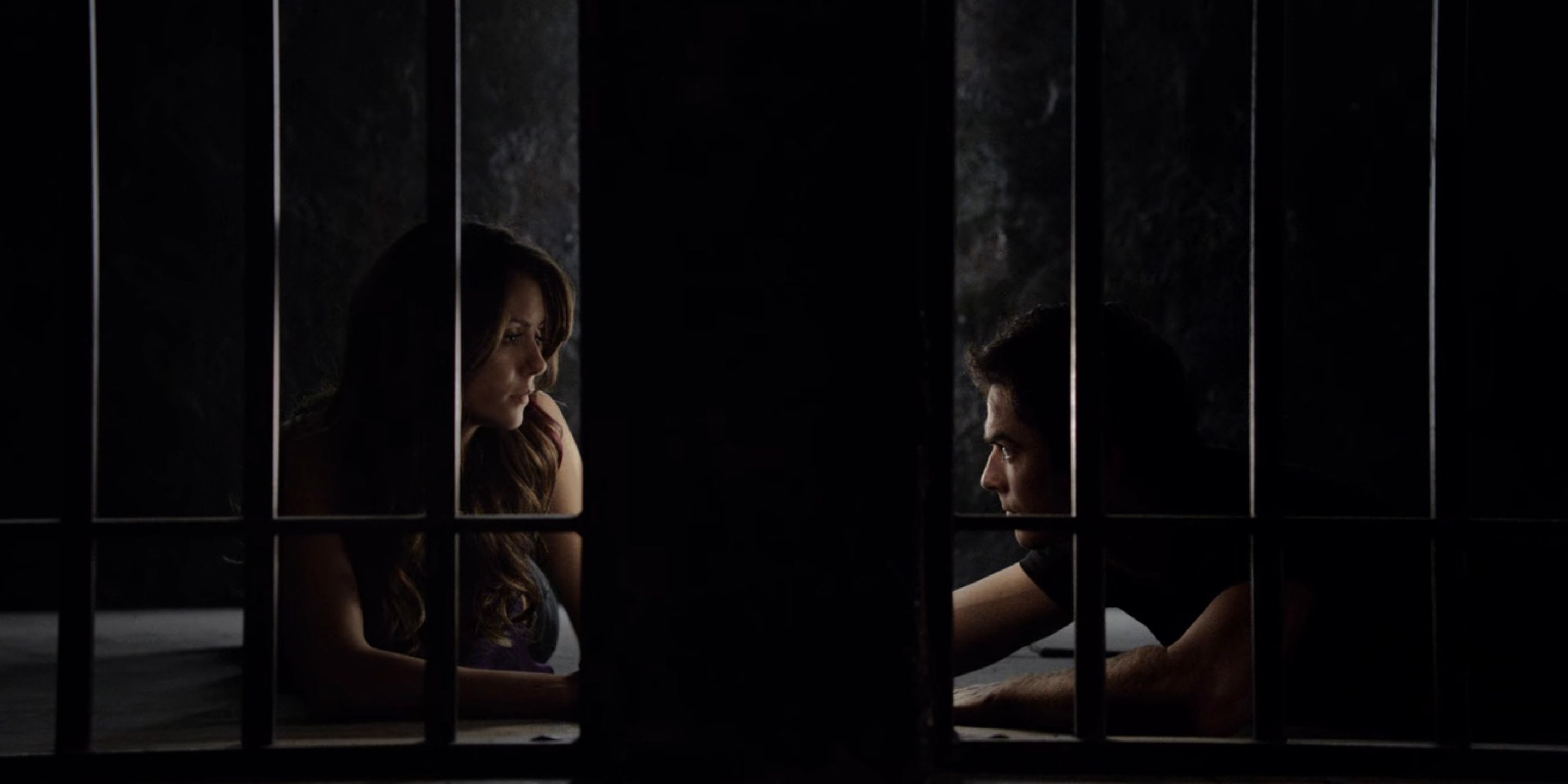 Damon and Elena trapped in The Vampire Diaries.