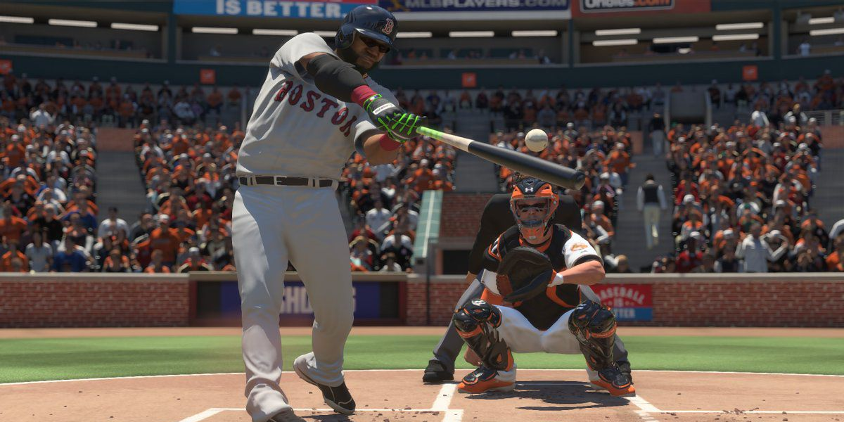 David Ortiz gets a hit in MLB The Show 16