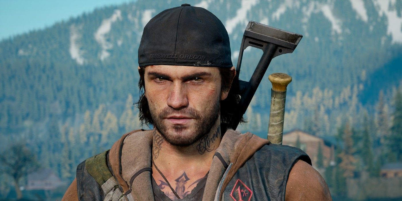 A close-up of Deacon in Days Gone
