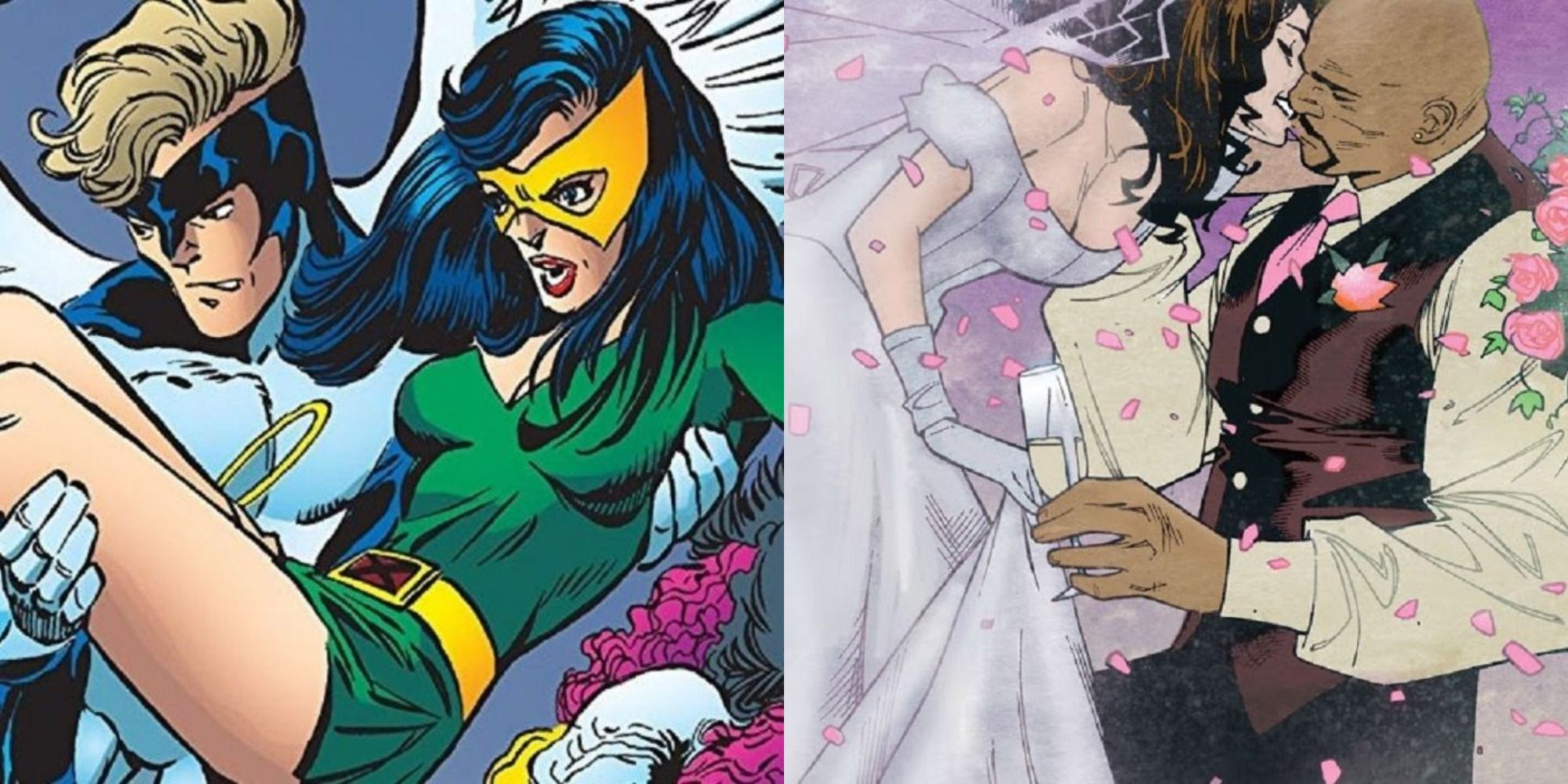 Luke Cage & Jessica Jones; Angel & Candy Southern in the Defenders comics