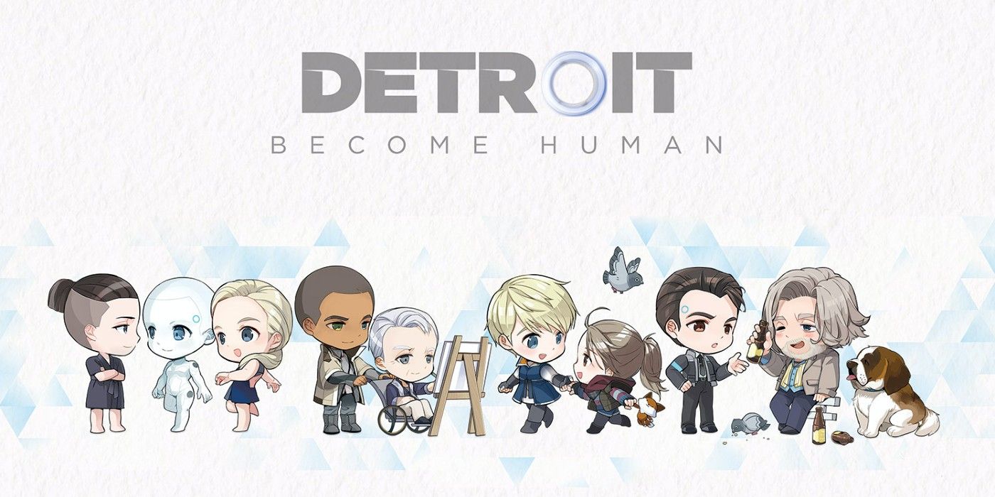 Art print featuring the characters of Detroit Become Human