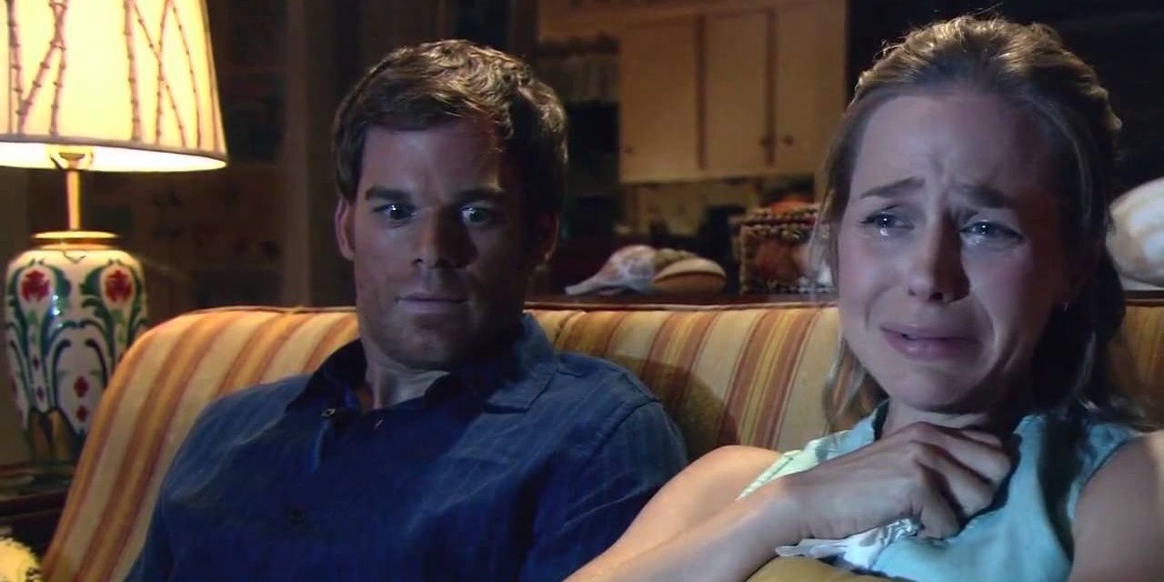 Dexter watches Rita cry