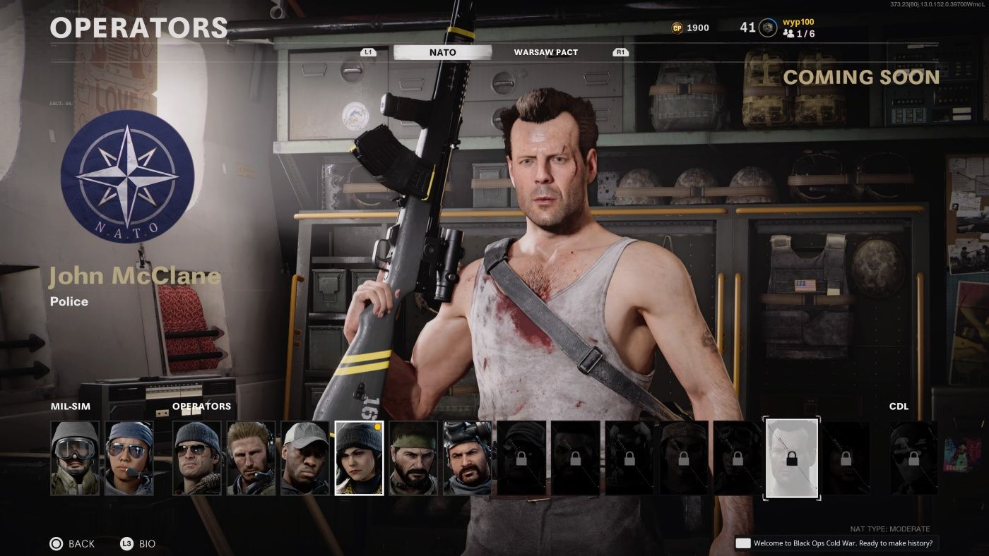 Die Hard John McClane Call of Duty in-game model