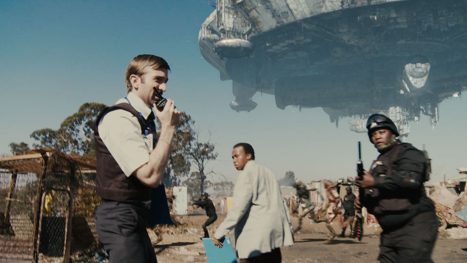 A screenshot of Wikus from the movie District 9.