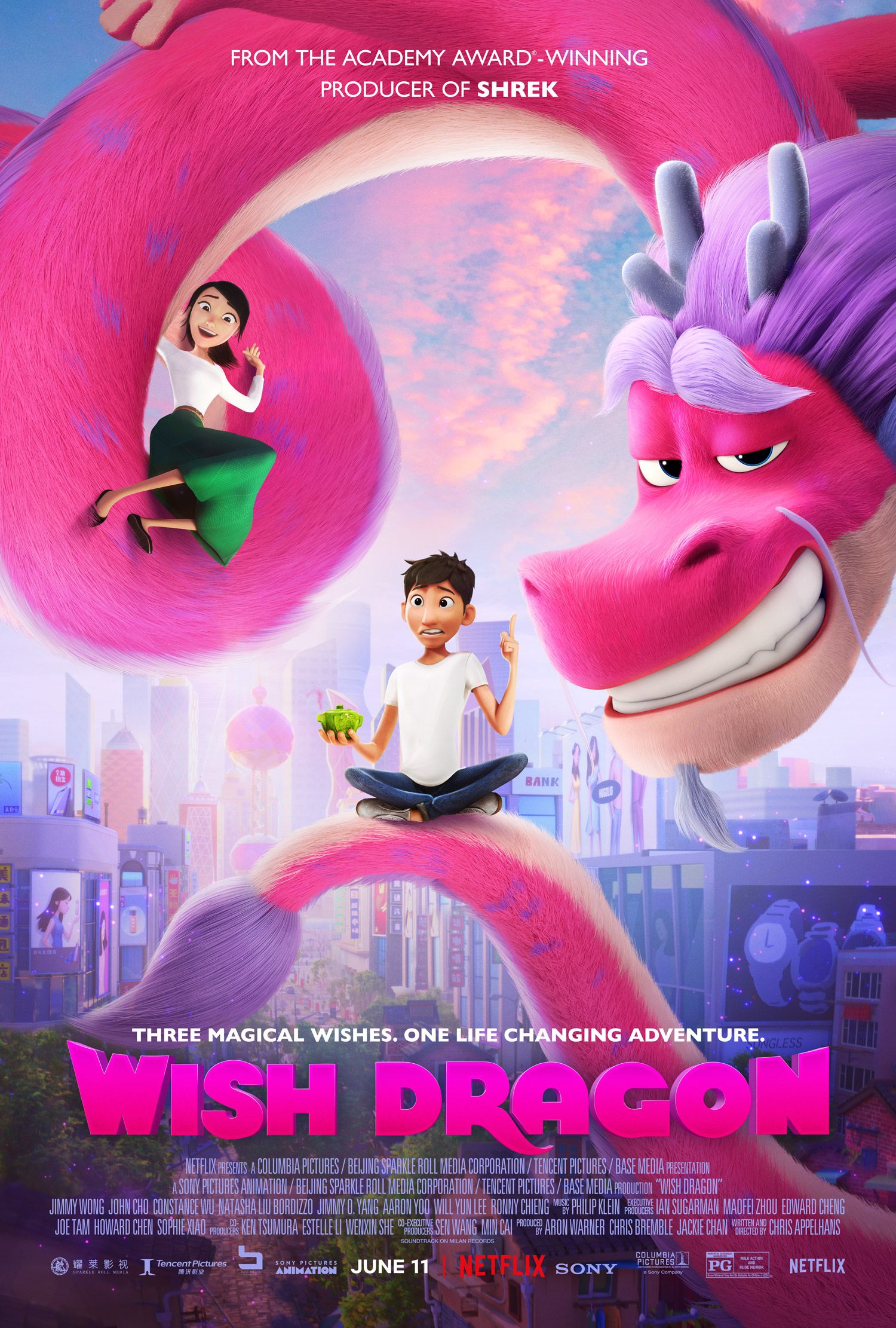 Netflix released its Wish Dragon poster