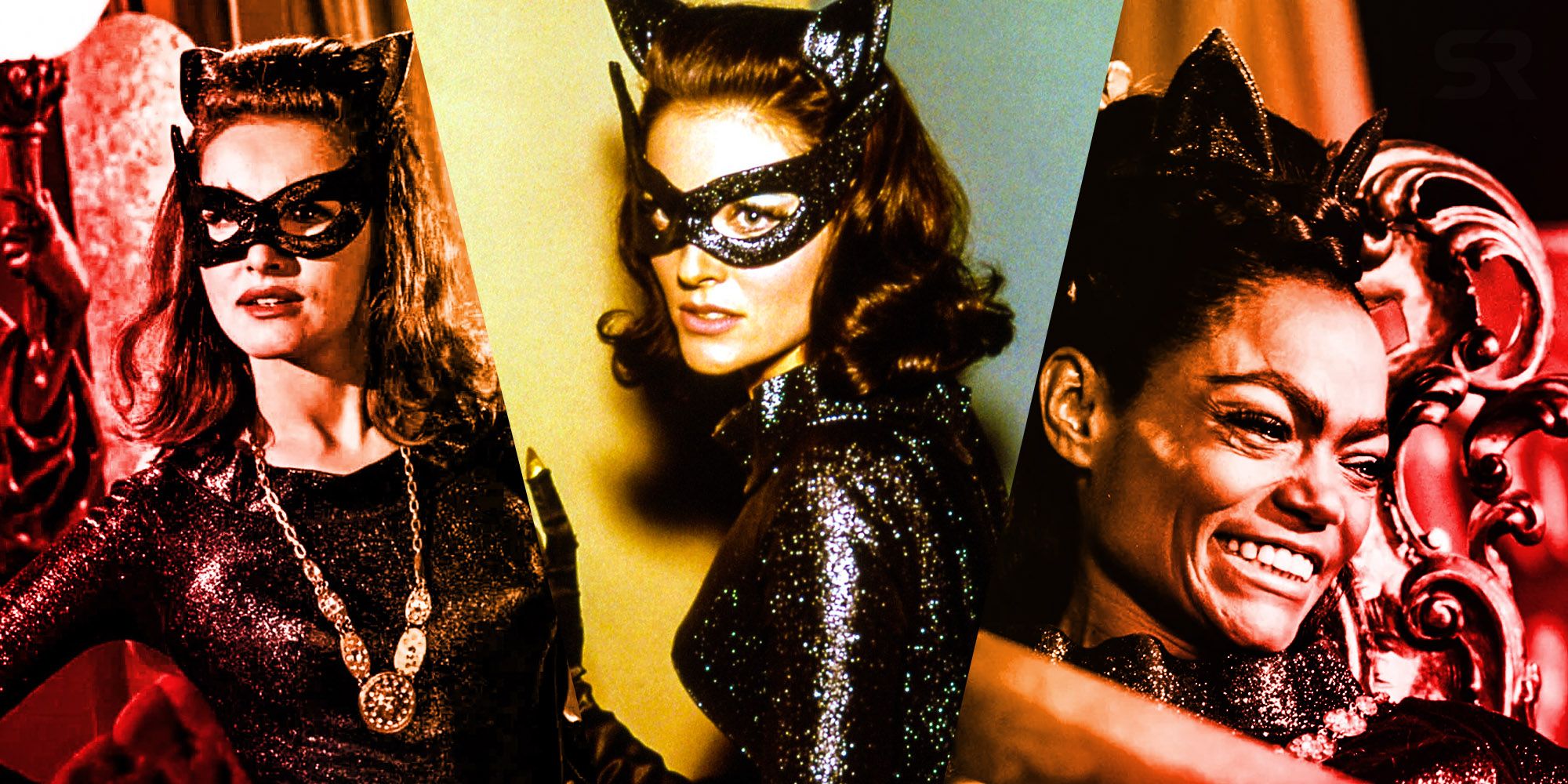 Eartha kitt julie Newmar Lee Meriwether Catwoman 60s batman tv show