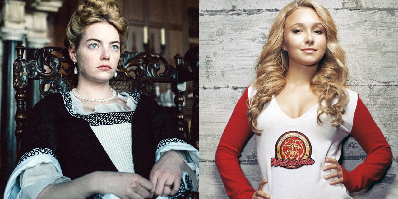 Emma Stone in The Favourite and Hayden Panettiere in Heroes