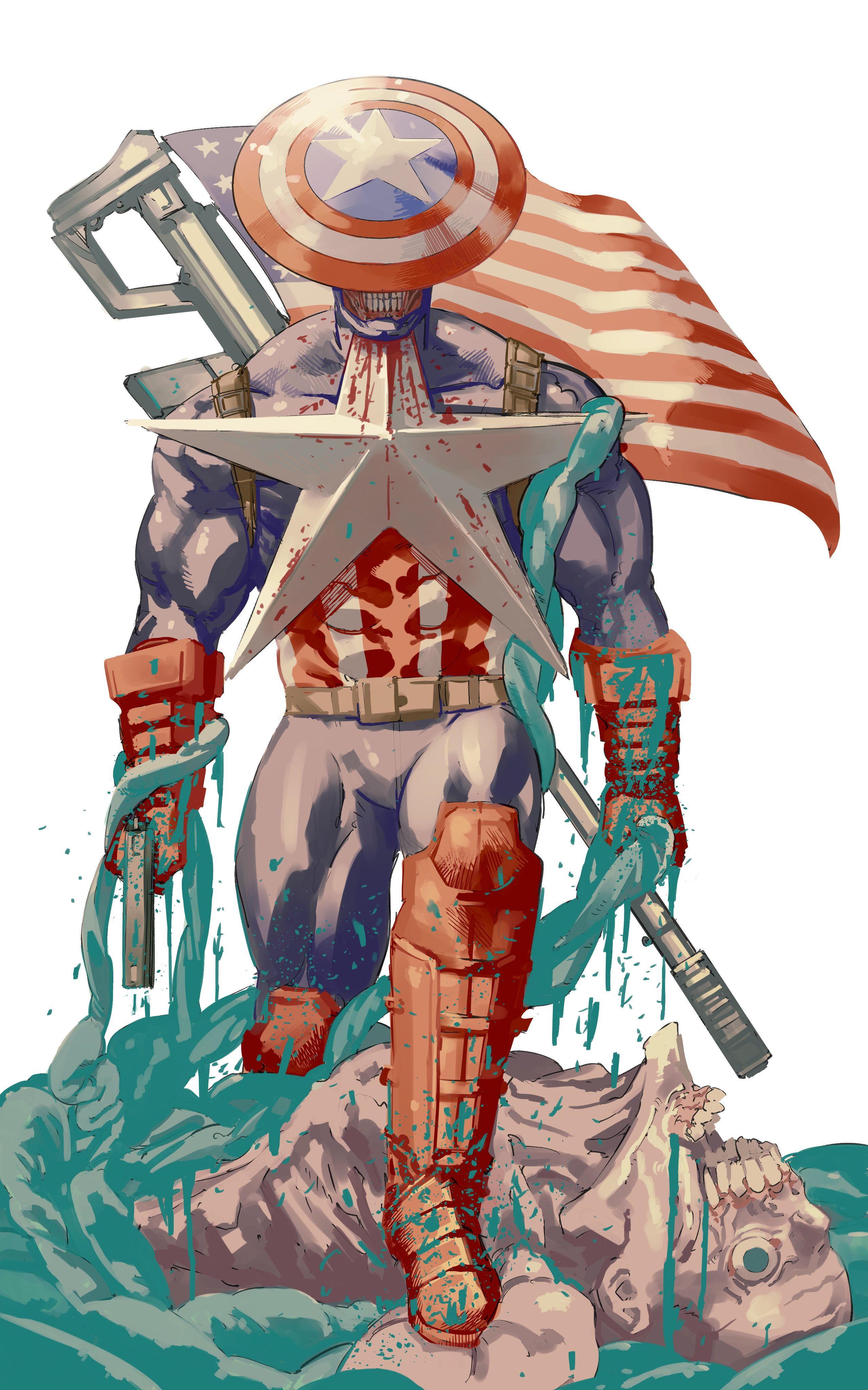 Chainsaw Man Creator Shares Disturbing Fan Art of Captain America
