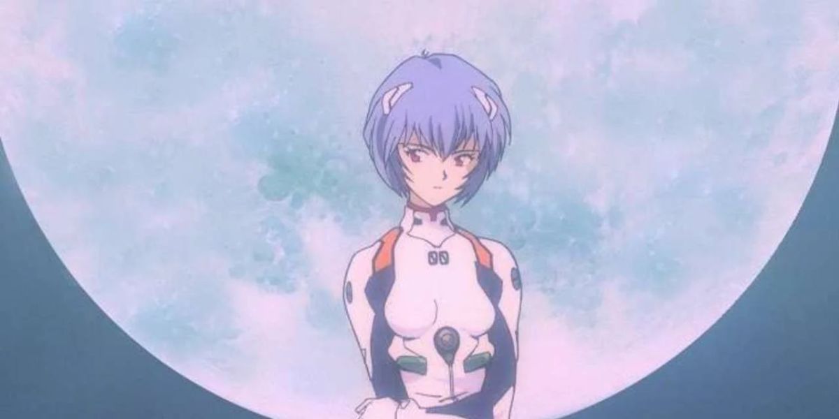 Rei in front of the Moon