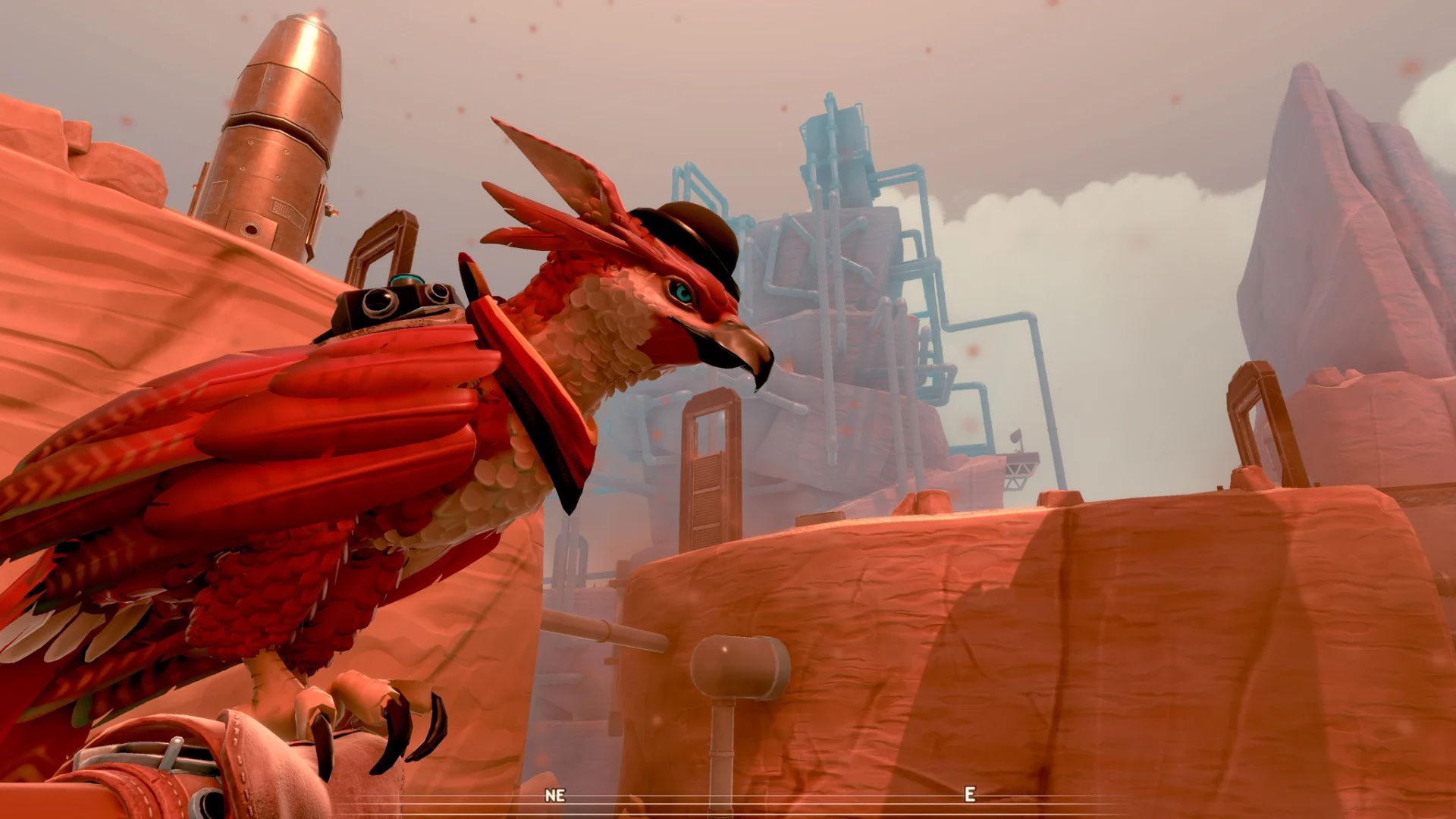 A screenshot of the VR game Falcon Age.
