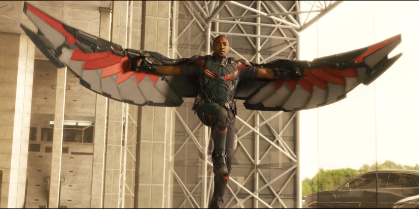 Sam Wilson in winged superhero suit in Avengers: Age of Ultron